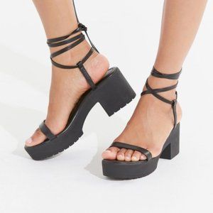 Urban Outfitters Claire Lace-Up Platform Sandal